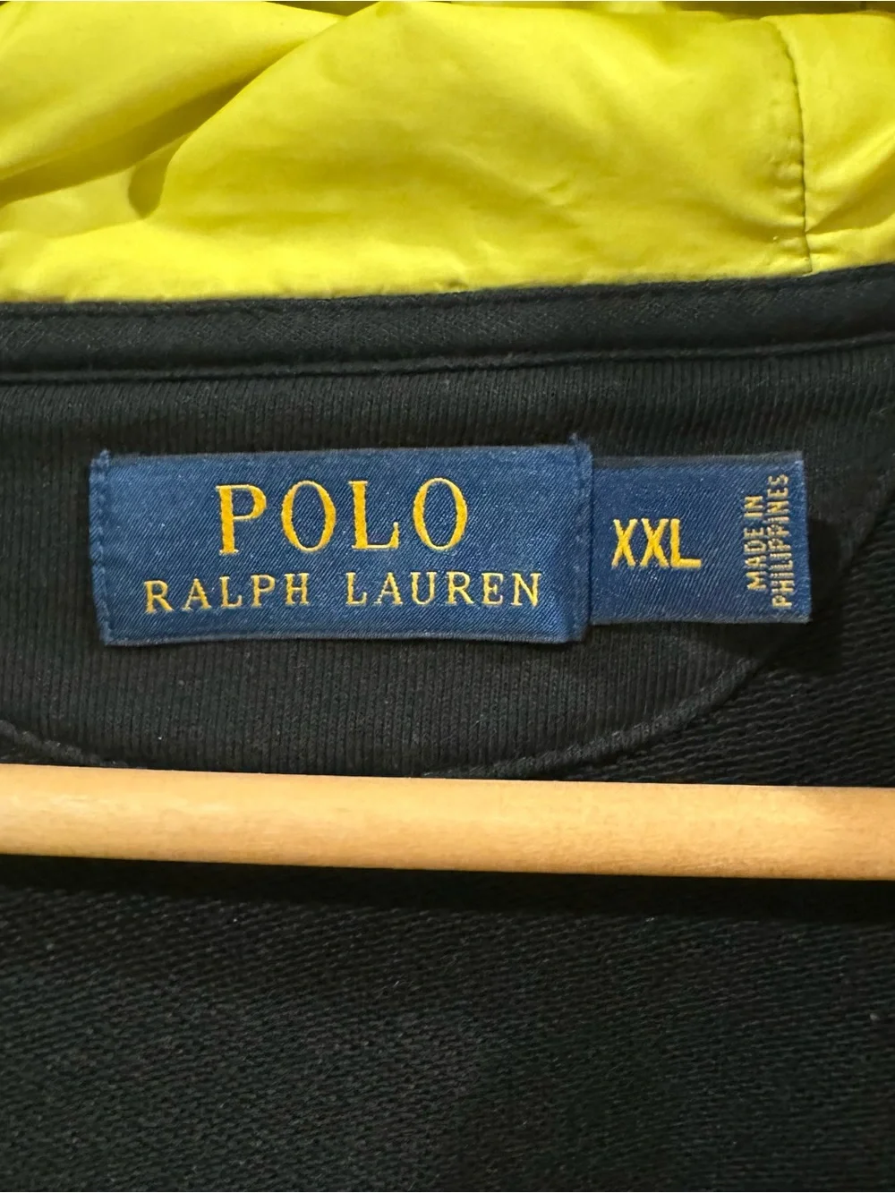 Polo Ralph Lauren Contrast Cookie Patch Hoodie Jacket Insulated Hood Men 2XL